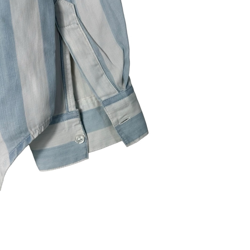 Rails Blue White Block Stripe Relaxed Fit Lace-Up… - image 8